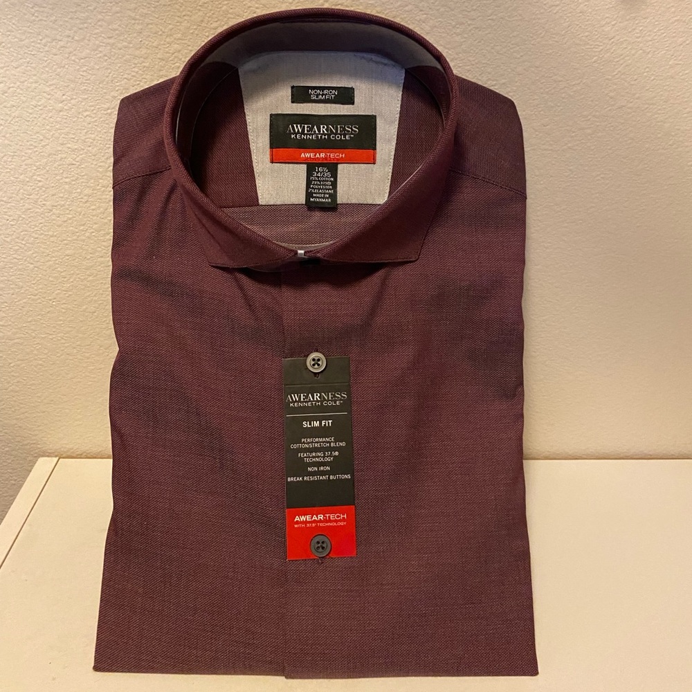 NWT Kenneth Cole slim fit dress shirt